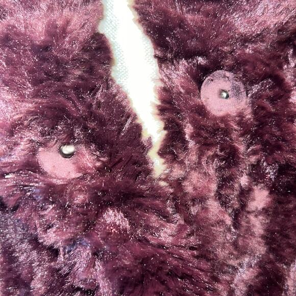 Sanctuary merlot Faux Fur Jacket With Pockets - Size L  - NWOT - Picture 8 of 11